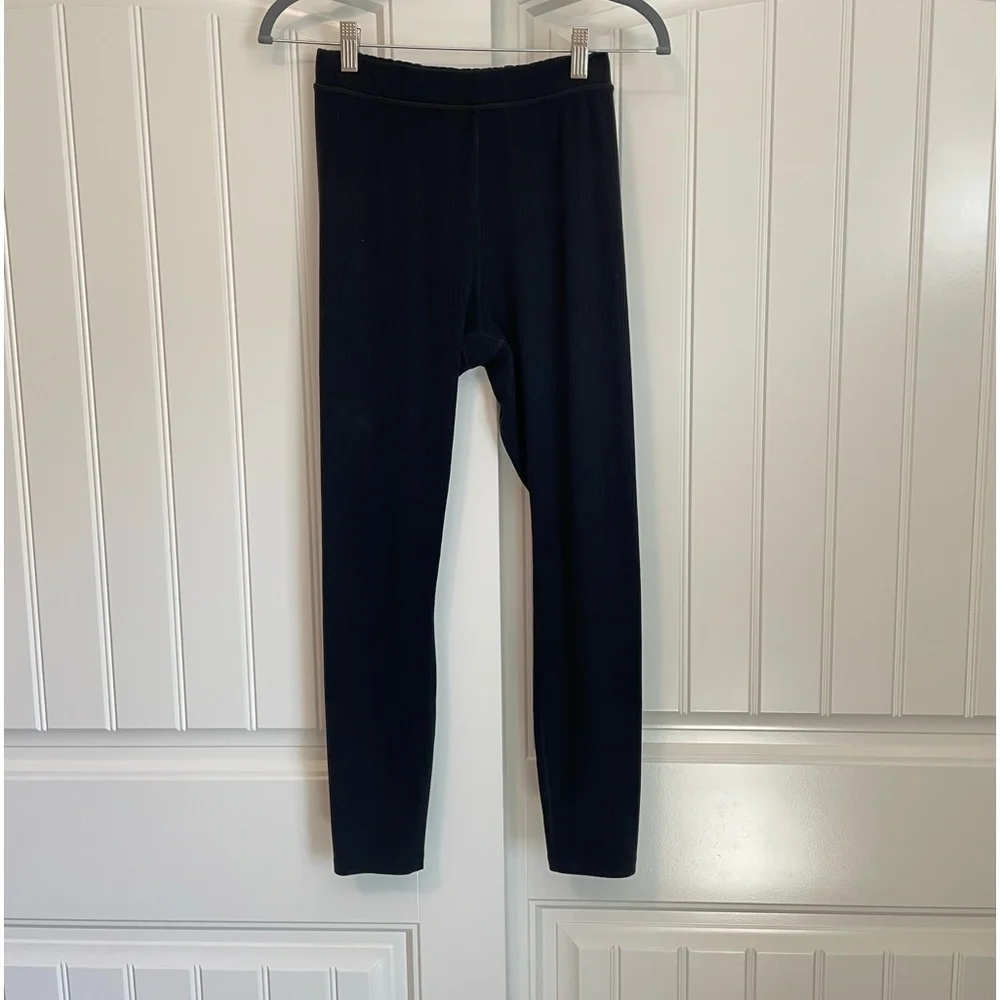 Alo Ribbed High-Waist 7/8 Blissful Legging black